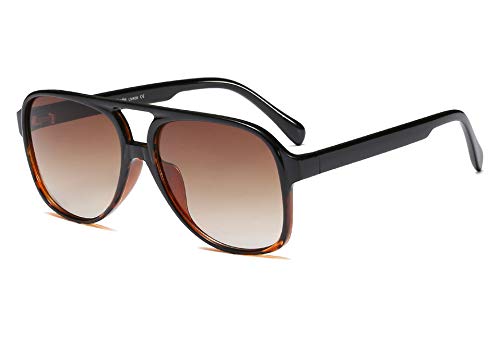 Image of Freckles Mark Vintage Retro 70s Sunglasses for Women Men Classic Large Square Aviator Trendy Glasses