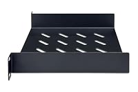 DIGITUS Fachboden - 1HE - 10-Zoll (254 mm) - Für Netzwerk-Schrank - 200 mm Tief - Perforiertes Stahl-Blech - Schwarz – Ansicht 4