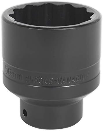 Sealey Sx021 Impact Socket 56Mm Bi-Hex Deep 3/4Sq Drive, Red - Image 3