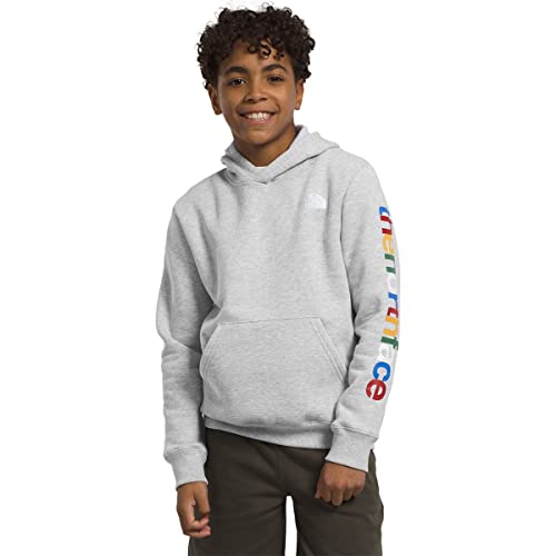 The North Face Boys' Camp Fleece Pullover Hoodie, Tnf Light Grey Heather/Multi-Color, X-Small #TOP15