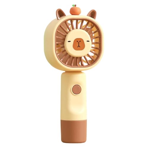 Ventilador mini portátil, Capybara, ventilador USB personal de 5 velocidades, gadget refrescante portátil lindo para viajes, camping, verano, exterior,