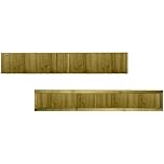 Flat Top Feather Edge Fence Panel, 6ft x 1ft Fully Framed Wooden Topper Extension | Heavy Duty Treated Closeboard Fencing, Ideal for Any Garden Perimeter (Wide: 182cm x High: 30cm)