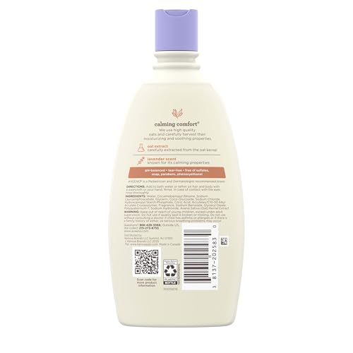Image of Aveeno Baby Calming Comfort Bath Body & Hair Wash, Lavender, 12 Fl Oz (Pack of 12)