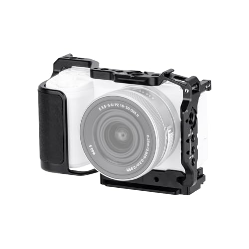 Nitze ZV-E10 II Cage for Sony ZV-E10 II Camera with 2 Integrated NATO Rails Built-in Cold Shoe Ergonomic Handgrip Quick Release Plate for Arca-Swiss - T-S14A