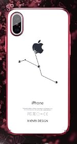 X-Level Constellation Series Electroplating Rhinestone Case for iPhone X/XS (Red- Cancer)