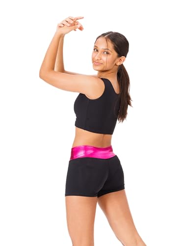 Image of IKAANYA Girls or Women Snug Fit Micro Shorts for Gymnastics, Dance, Sports or Fitness