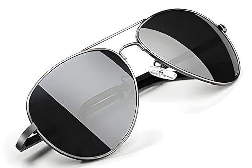 Roshfort Polarized sunglasses for men and Women Uv 400 Protection Aviator Shape Cooling Goggles Black Shade Sunglass (Italic)…