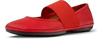 Camper Women's Right Nina Ballerina Flat, Smooth Leather Bright Red, EU 38/US 7.5