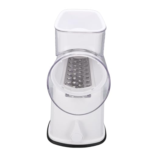 Rallador rotatorio con mango y 10 cuchillas blanco miniatura 6