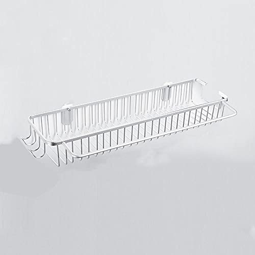 Estante de baño blanco de aluminio de 50cm sin taladro 2