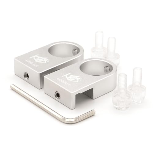 Image of LINLAN 2-Pack Aquarium Aluminum Alloy Lily Pipe Holder, Fits Up to 3 /4 inch OD Pipes & 1 /2 inch Rimless Glass, Anti-Overflow Groove Design, for Frameless Aquariums(L)
