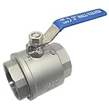 VARMHUS NPT Female 316 Stainless Steel Full Port Ball Valve Vinyl Handle WOG1000 (3')