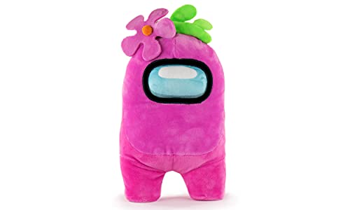 Toikido- Peluche Oficial de Among Us - Rosa con Flor (Famosa 760020475)