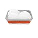 Collapsible Ice Bucket - 7.27-Liter Portable Outdoor Multi-Use Basin, Dish Tub, and Storage Basket for Camping and Tailgating by Wakeman (Orange)