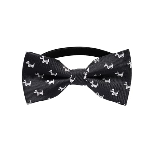 WGKOMEGE Little Boy's Bow Tie, Pre-Tied Bow Tie, Adjustable Bow Tie, Delicate Patterns Bowties, Toddler Boy Bowtie for School, Wedding Party, Black