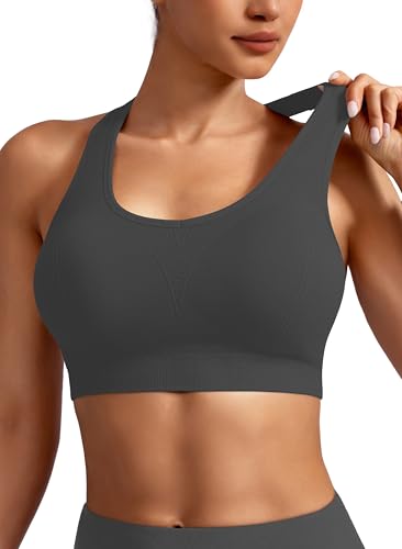 Image of MIRITY Women Racerback Sports Bras - High Impact Workout Gym Activewear Bra Pack of 7