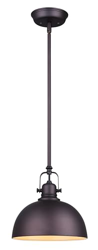 Canarm Polo 1-Light Pendant Light, Oil Rubbed Bronze Finish with