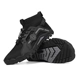 Freiluftkind® Tarka Barfußschuhe Herren & Barfußschuhe Damen (Größe 45 Schwarz) – Trekking-Sohle, Nullabsatz, breite Zehenbox – Mit Deutschen Orthopäden entwickelt für Outdoor & Alltag