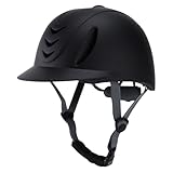 Xoeryoy Reithelm mit Kinngurt schockdestäbig, atmungsaktivem Reithelm mit Abnehmbarer Liner-Verstellbarer PC-Kappe zum Reiten und Radfahren, Radfahren &&