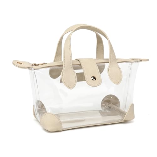 LOXOMU Clear Bag for Stadium Events - Crossbody Clear Purse for Women Stadium Approved, See Through Small Plastic Bag Handbag
