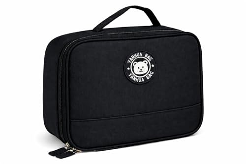 Bolsa Térmica Porta Marmita Lancheira Térmica Impermeável com Alça – Mantém Alimentos Quentes ou Frios, Ideal para Trabalho, Academia, Viagens e Dia a Dia (Preto)