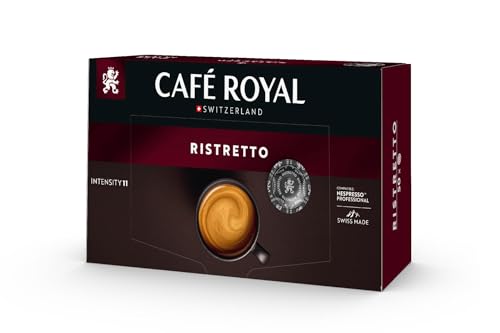 Café Royal Professional Pads Ristretto 50 Nespresso (R) Compatible for Office and Catering Rainforest Alliance Certified 100% Arabica Coffee Intensity 11 Medium Roast