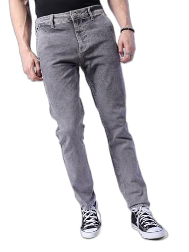 Image of The Indian Garage Co Men Slim Fit Solid Mid-Rise Jeans