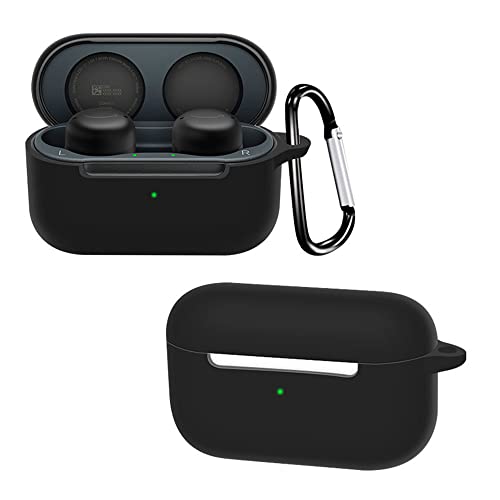 LICAQSA(まあ) ケース for Echo Buds 第2世代 用 ケース 全面保護カバー 落下防止 耐衝撃 装着充電可能 防水 防塵 紛失防止 保護ケース カラビナ付き for エコーバッズ 第2世代用のケース 全面保護カバー (ブラック)