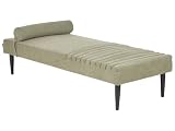 Chaise longue moderno minimalista diván individual tela verde Mauriac