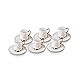 Karaca Afra Kaffeetasse für 6 Personen, 90 ml - Elegantes Kaffeeservice für gesellige Stunden - Enthält 6 Kaffeegläser mit einem Fassungsvermögen von jeweils 90 ml und 6 passende Teller