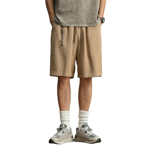 Short d'été fin ample homme avec cordon de serrage short léger cinq poches cargo