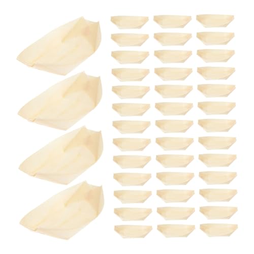 Platos desechables de sushi madera 6 pulg x100 pcs miniatura 1