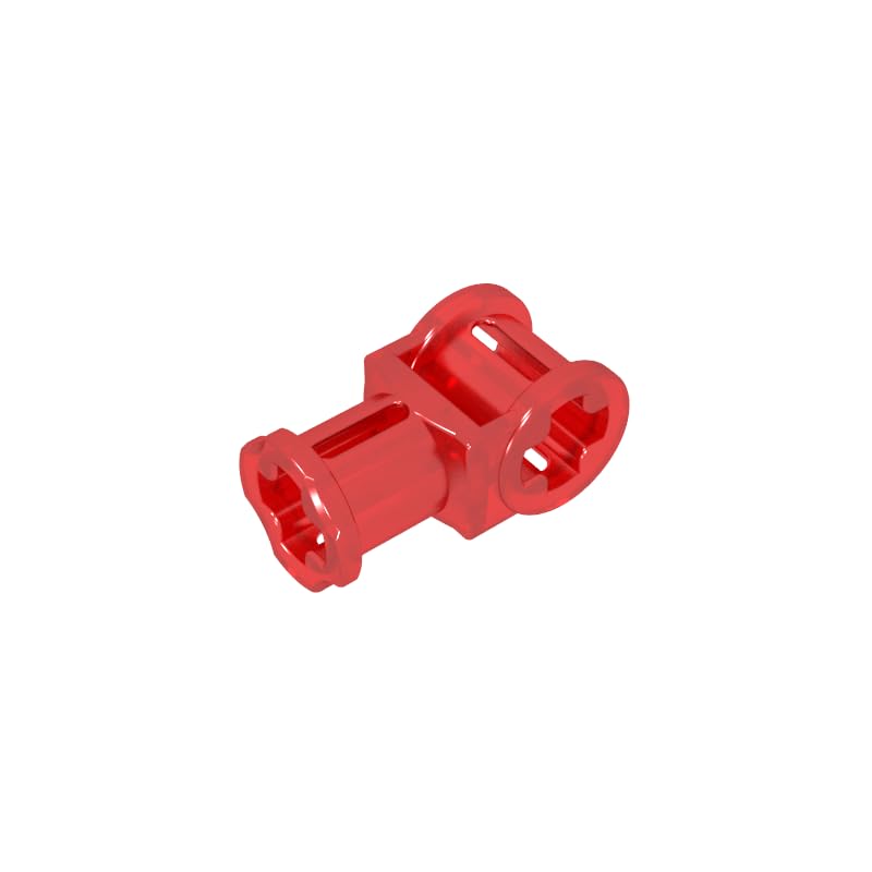 32039 Technic Axle Connector with Axle Hole 50 Pieces High-Precision MOC Building Bricks Replacement Parts Compatible with Lego bricks GDS-931 Trans Red