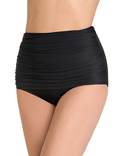 Miraclesuit Women's Bronze Age Norma Jean Retro High Waist Tummy Control Swim Bottom