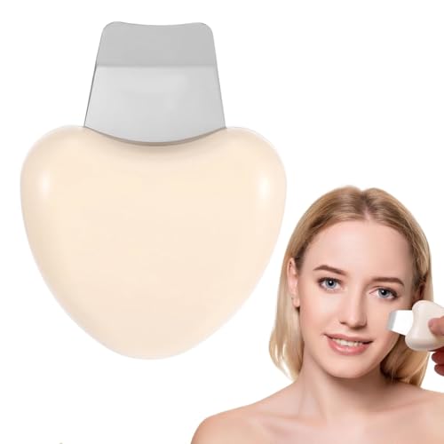 Image of MAYCREATE Black Head Remover Tool for Face, Stainless Steel Blackhead Removal Tool Extractor White Heads Removal Face Scraper with Heart-shaped Handle Curved Facial Skin Scrubber for Deep Cleansing