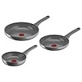 Lagostina Risorsa, Set Padelle Antiaderenti, 3 Padelle 20, 24 e 28 cm con Rivestimento in Ceramica, Padelle Antiaderenti Compatibili con Gas e Induzione, Tecnologia Thermosignal, Cottura Senza Grassi
