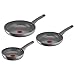 Lagostina Risorsa, Set Padelle Antiaderenti, 3 Padelle 20, 24 e 28 cm con Rivestimento in Ceramica, Padelle Antiaderenti Compatibili con Gas e Induzione, Tecnologia Thermosignal, Cottura Senza Grassi