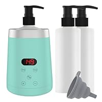 Massageöl-Wärmer Grün mit zwei Ölflaschenverteilern für Spa Flaschen Spender und Lotion Wärmer LED Anzeige Gel Flaschenwärmer Heizung für Salon Flaschenwärmer