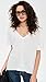 Free People Womens Nina Tee V, Ivory, Medium