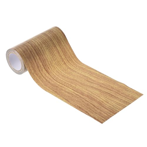 Image of PATIKIL Wood Grain Repair Tape 4.7 inch X15', Self Adhesive Realistic Textured Repair Tape Patch for Floor Door Table Cabinets Desk, Brown Oak