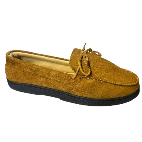 Image of sole london Mens Moccasins Loafers Faux Suede Sheepskin Fur Lined Winter Slippers Shoes