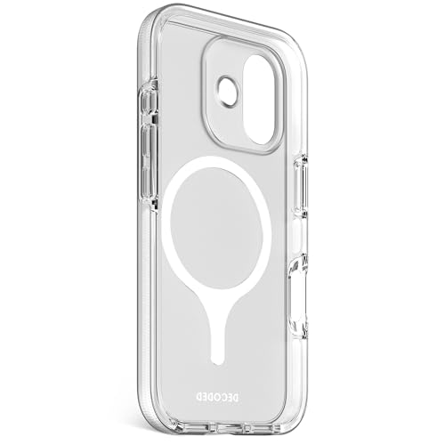 Coque iPhone 17 transparente DECODED compatible MagSafe avec protection caméra bouton blanc - 3