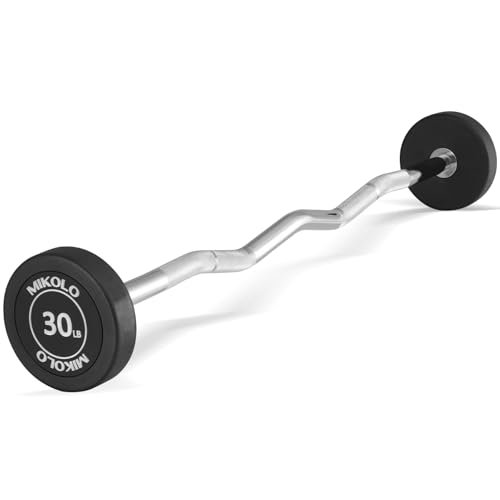Mikolo Fixed EZ Curl Barbell Set 30LBS