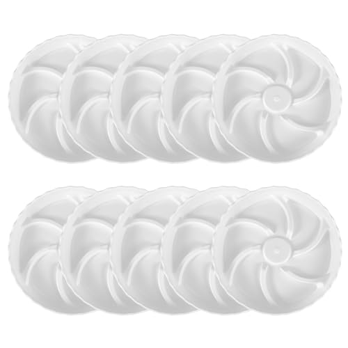 Toyvian 10pièces Soucoupes Plastique pour Plantes Lot de Supports à Pots De Fleurs Bacs à Égouttement Assiettes à Plantes Préviennent Fuites Eau