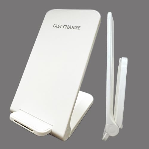 Cargador de inducción inalámbrico rápido para iPhone 15 14 13 12 11 Pro Max Galaxy S25 S24 S23 S22 Google Xiaomi etc 15W estación de carga compatible con iPhone y Android (blanco)