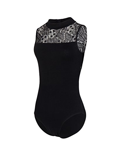 Limiles Women s Ballet Dance High Neck Tank Leotards, Lace, Medium