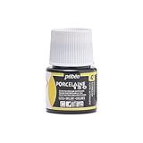 PEBEO Porcelaine 150 Ceramic Paint - Water-Based High-Gloss Color Paints for Porcelain, Premium Art Supplies, Non-Toxic & Heat-Safe, Anthracite Black, 1.5 Fl Oz (Pack of 1) (024-042)