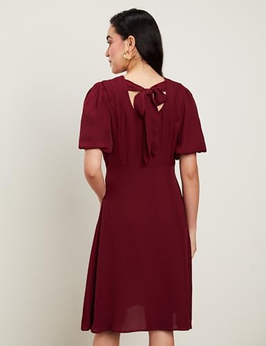 Image of Symbol Premium Women's Fit & Flare Dress (Below Knee Length | Stylish | Back Bow Tie) (Available in Plus Sizes)