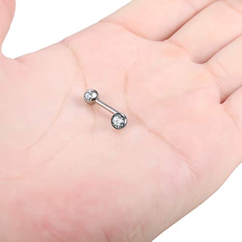 Xpircn Xpicrn Double Gem Titanium Curved Banana Bar Vch Hood Christina Genital Piercing 14 Gauge thumb #3
