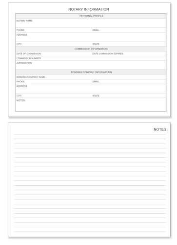Journal de notaire horizontal avec 140 pages numérotées pour 420 actes - 6